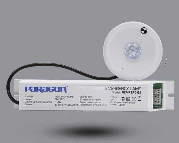 ĐÈN SẠC ÂM TRẦN PARAGON PEMF3RC-G2