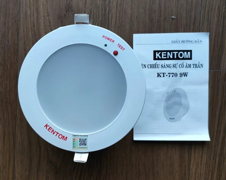ĐÈN CHIẾU SÁNG SỰ CỐ ÂM TRẦN KENTOM 9W KT770