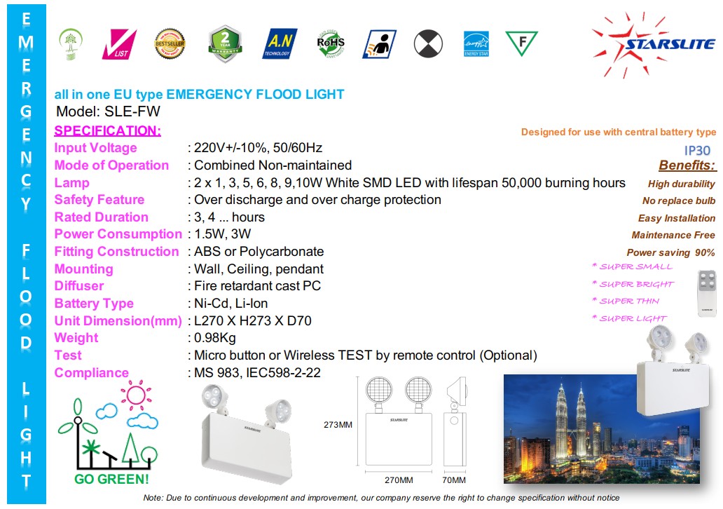 ĐÈN KHẨN CẤP STARSLITE SLE-FW