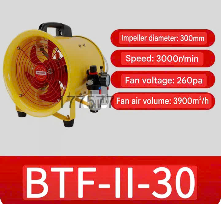 QUẠT HÚT THỔI CHỐNG NỔ BẰNG KHÍ NÉN BTF-II-30